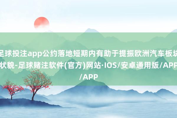 足球投注app公约落地短期内有助于提振欧洲汽车板块状貌-足球赌注软件(官方)网站·IOS/安卓通用版/APP