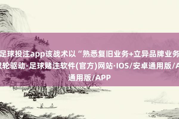 足球投注app该战术以“熟悉复旧业务+立异品牌业务”双轮驱动-足球赌注软件(官方)网站·IOS/安卓通用版/APP