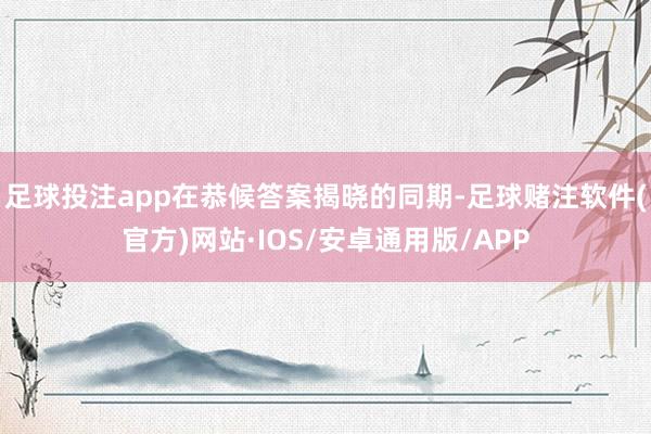 足球投注app在恭候答案揭晓的同期-足球赌注软件(官方)网站·IOS/安卓通用版/APP