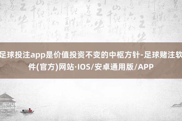足球投注app是价值投资不变的中枢方针-足球赌注软件(官方)网站·IOS/安卓通用版/APP