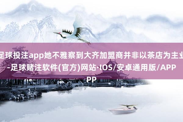 足球投注app她不雅察到大齐加盟商并非以茶店为主业-足球赌注软件(官方)网站·IOS/安卓通用版/APP
