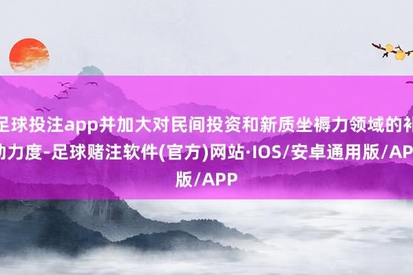 足球投注app并加大对民间投资和新质坐褥力领域的补助力度-足球赌注软件(官方)网站·IOS/安卓通用版/APP