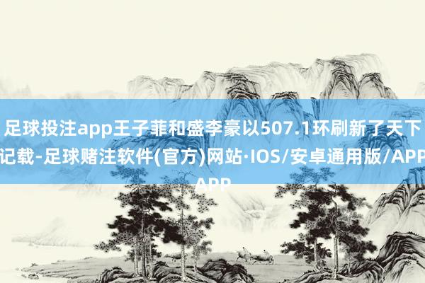 足球投注app王子菲和盛李豪以507.1环刷新了天下记载-足球赌注软件(官方)网站·IOS/安卓通用版/APP