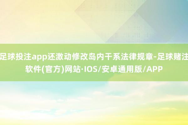 足球投注app还激动修改岛内干系法律规章-足球赌注软件(官方)网站·IOS/安卓通用版/APP