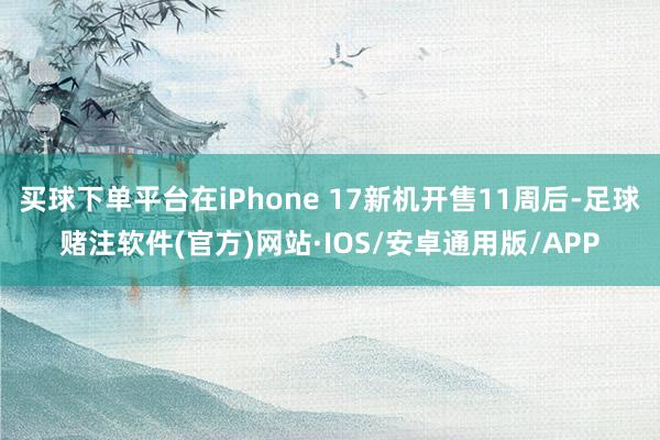 买球下单平台在iPhone 17新机开售11周后-足球赌注软件(官方)网站·IOS/安卓通用版/APP