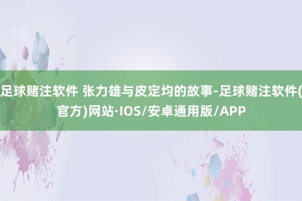 足球赌注软件 张力雄与皮定均的故事-足球赌注软件(官方)网站·IOS/安卓通用版/APP