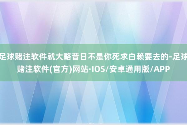 足球赌注软件就大略昔日不是你死求白赖要去的-足球赌注软件(官方)网站·IOS/安卓通用版/APP