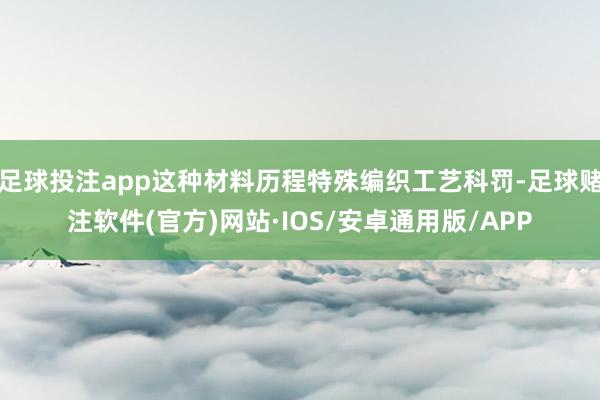 足球投注app这种材料历程特殊编织工艺科罚-足球赌注软件(官方)网站·IOS/安卓通用版/APP