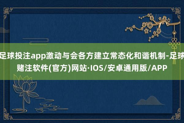 足球投注app激动与会各方建立常态化和谐机制-足球赌注软件(官方)网站·IOS/安卓通用版/APP